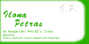 ilona petras business card